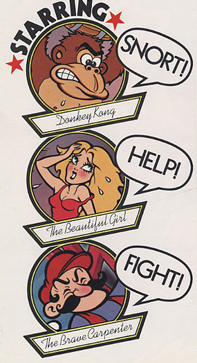 Detail from the Donkey Kong arcade flyer.